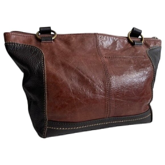 Women's The Sak Metallic Two Tone Brown Leather Purse - Picture 4 of 9